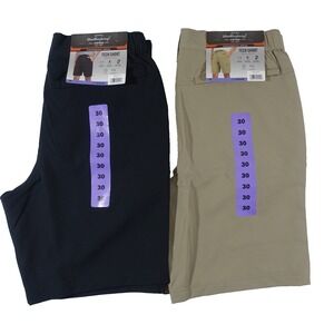 2 Pair Weatherproof Vintage Tech Shorts Men 30 Regular Fit Stretch Zip Pocket